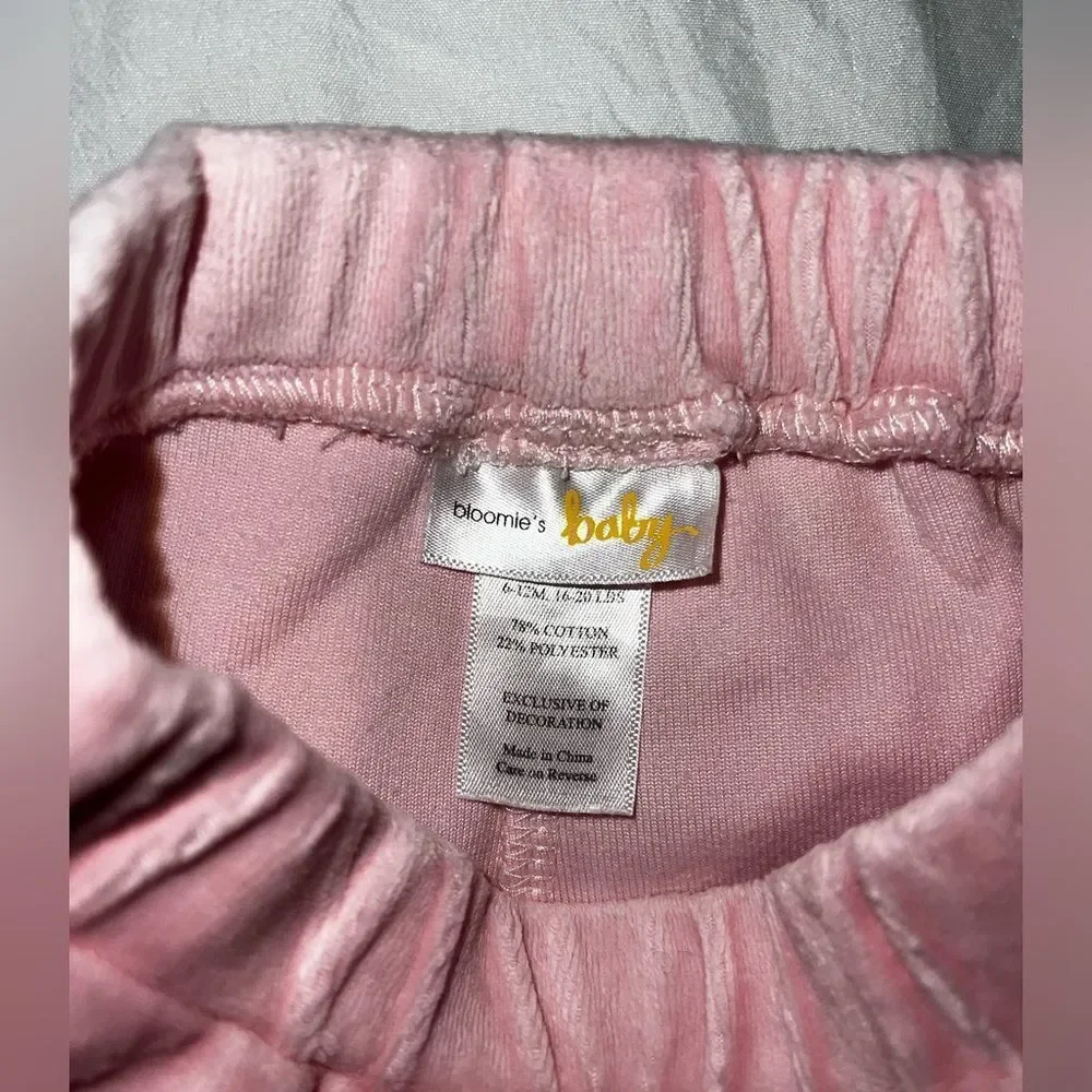 BLOOMIE’S BABY VELOUR OUTFIT 6/12M